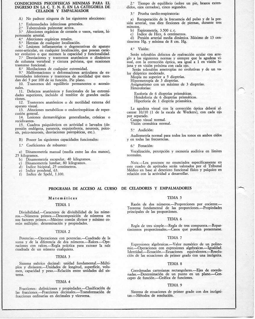 01 11 1980 convocatoria Celador y Empalmador 2 de 3